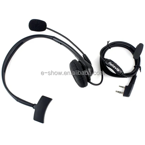 Popular 2 PIN PTT Mic walkie talkie wireless earpiece, Walkie Talkie Wireless Headset, walkie talkie wireless Headphone