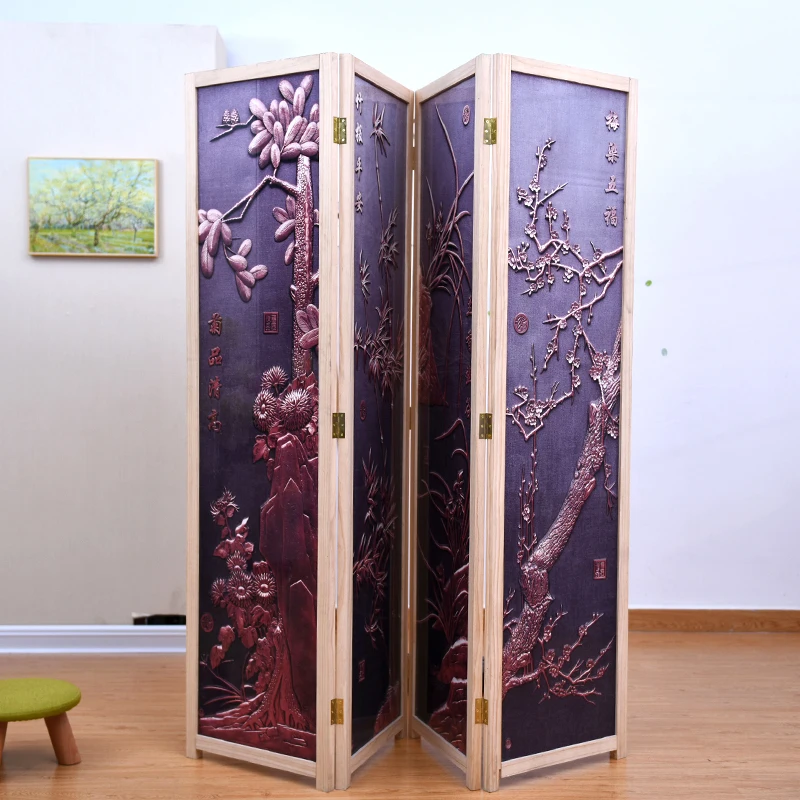 
Customized banquet hall folding room dividers partitions of solid wood screens 
