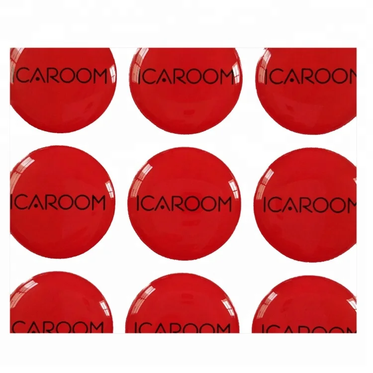 High quality low price custom 3M reflective sticker uv epoxy dome resin label