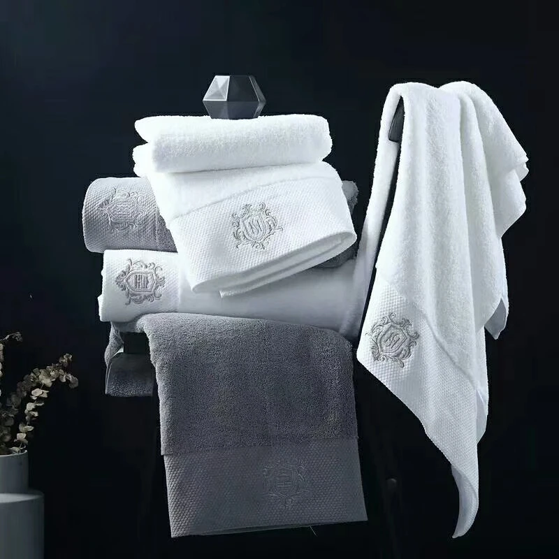 5 stars luxury hotel bath hand face towel , hotel white pool 100% cotton face towel