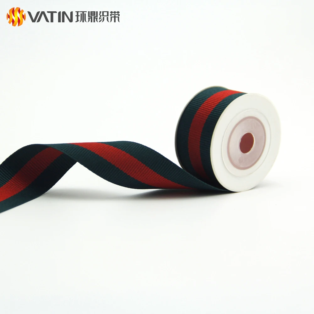 Special Design Country Flag Stripe French Woven Grosgrain Ribbon