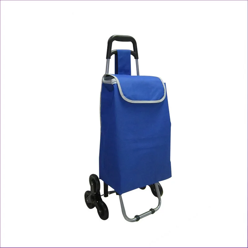 Factory Supply 6 Wheels 600D Trolley Folding Cart Bag Shopping Trolley Cart
