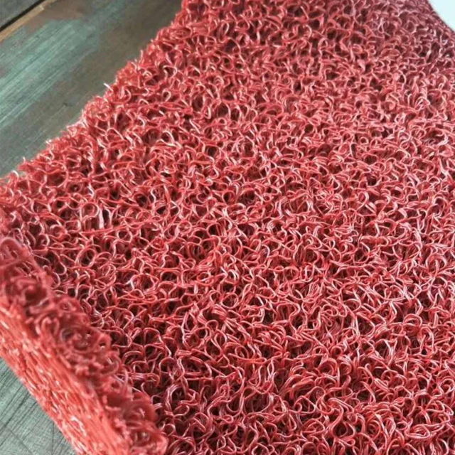 Spaghetti PVC door mat /plastic noodle floor mat/ coil mat for car in rolls