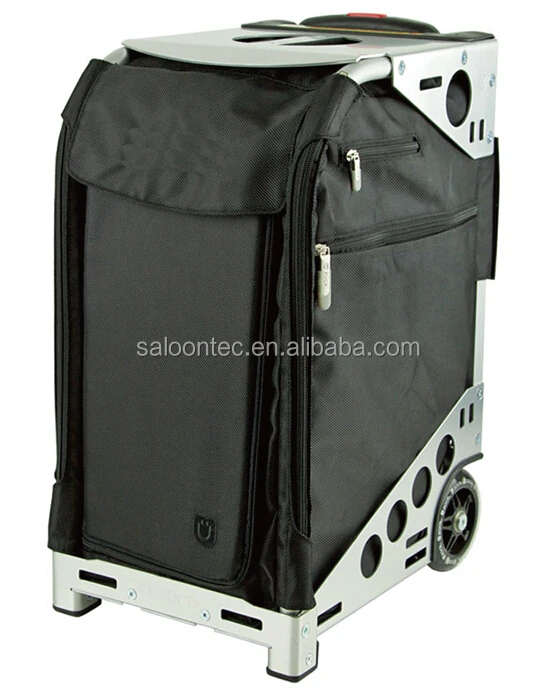 
Zuca Stealth Sport Insert Bag (Black, Black embroidery) with Black Non-Flashing-Wheels Sport Frame 