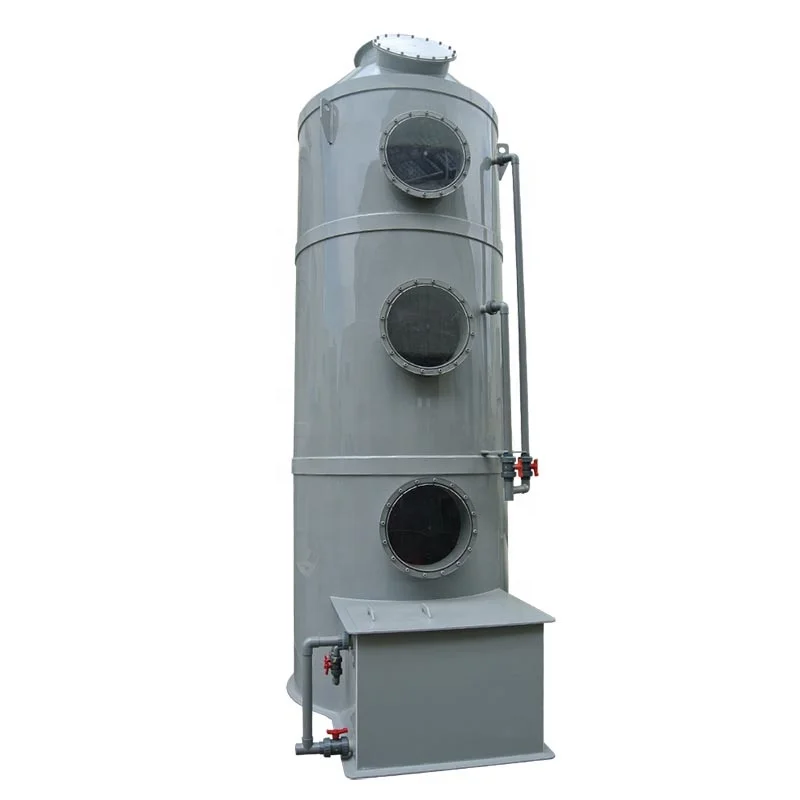 Air wet/gas scrubber + activated carbon air filter + exhaust fan + automatic dosing system=waste gas purification system