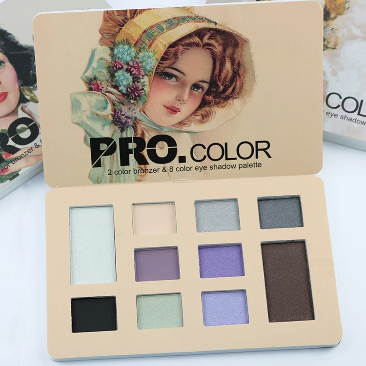 Beautiful color eyshadows cosmetics private label glitter eyeshadow palette