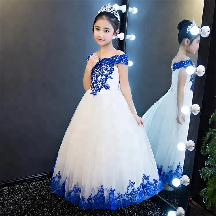 new summer kids flower wedding dress party wear lace fairy flower girls dresses