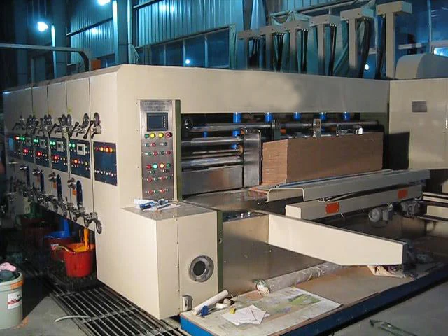 maximum speed 2/3/4 color flexo cardboard printing graphics and die cutting machine