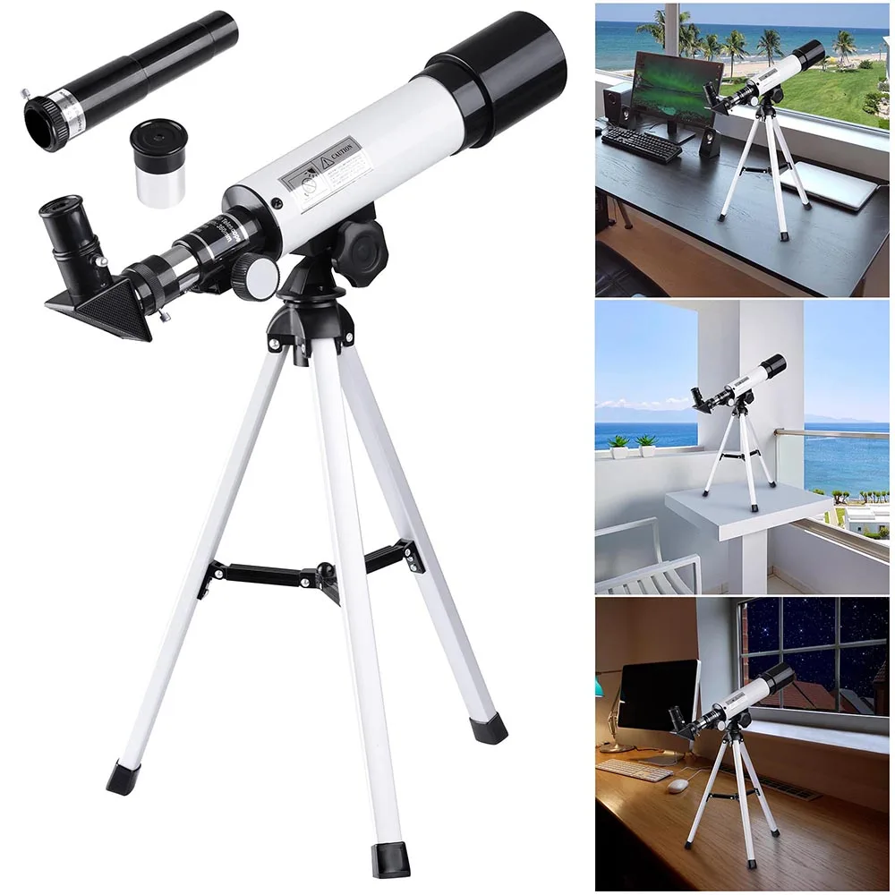 360/50mm Astronomical Refractor Telescope Refractive Eyepieces Tripod Beginners