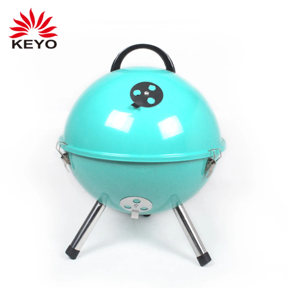 New Style Portable Mini Tabletop Charcoal Grill Football Bbq Soccer Ball Shaped Charcoal Barbecue Grill