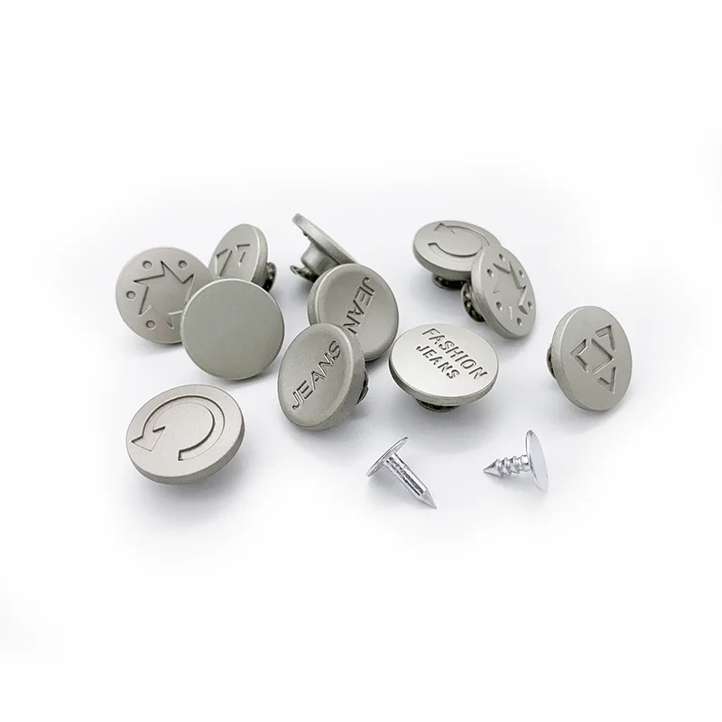 Заводская плоская гравировка логотипа круглая кнопка под заказ металлическая