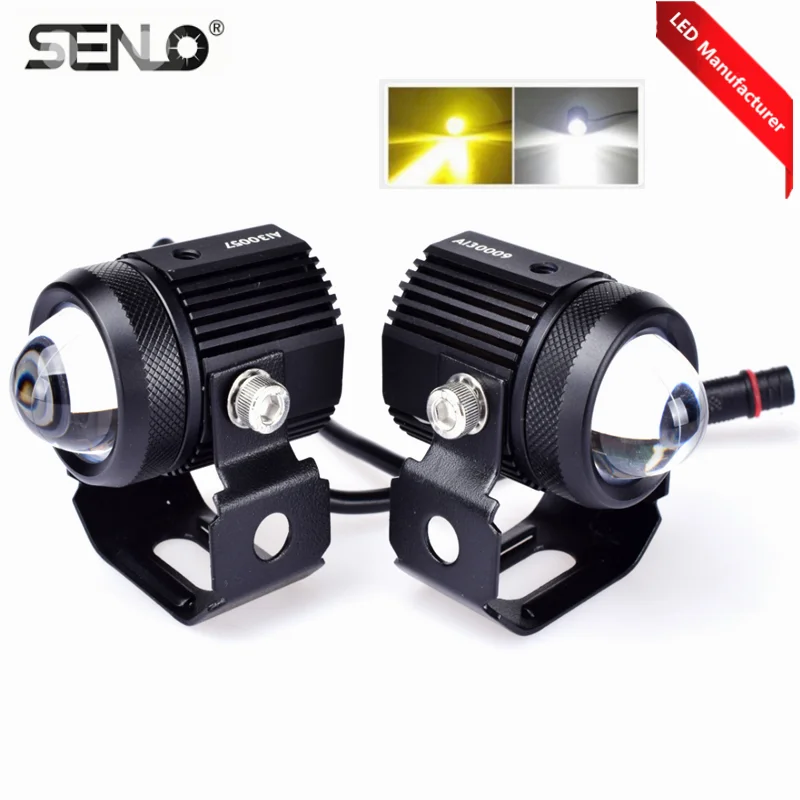  Новый оригинальный мини-фонарь для вождения лазерный пистолет мотоцикла двухцветный белый желтый светодиодный фонарь вспомогательный