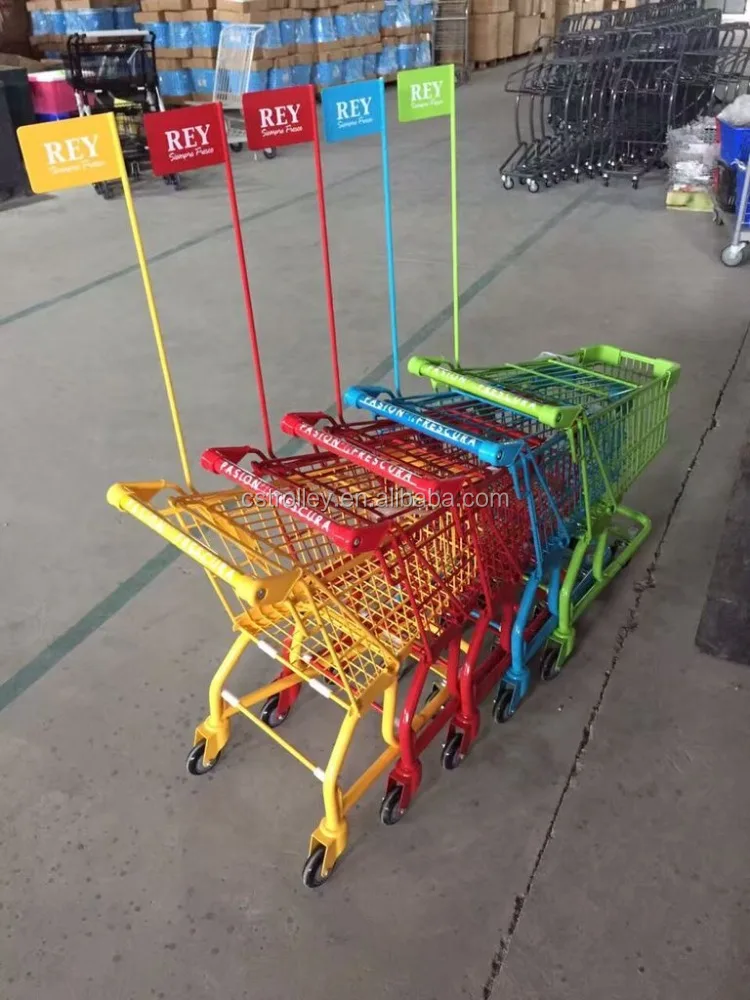 MOQ 20 PCS 26L American Market Supermarket Kids Shopping Cart, Child Shopping Cart