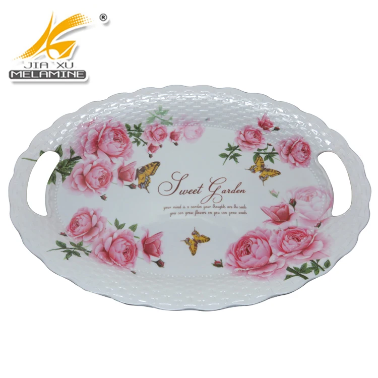 
Free Samples Melamine Tableware 18 Inch Trays With Handle 