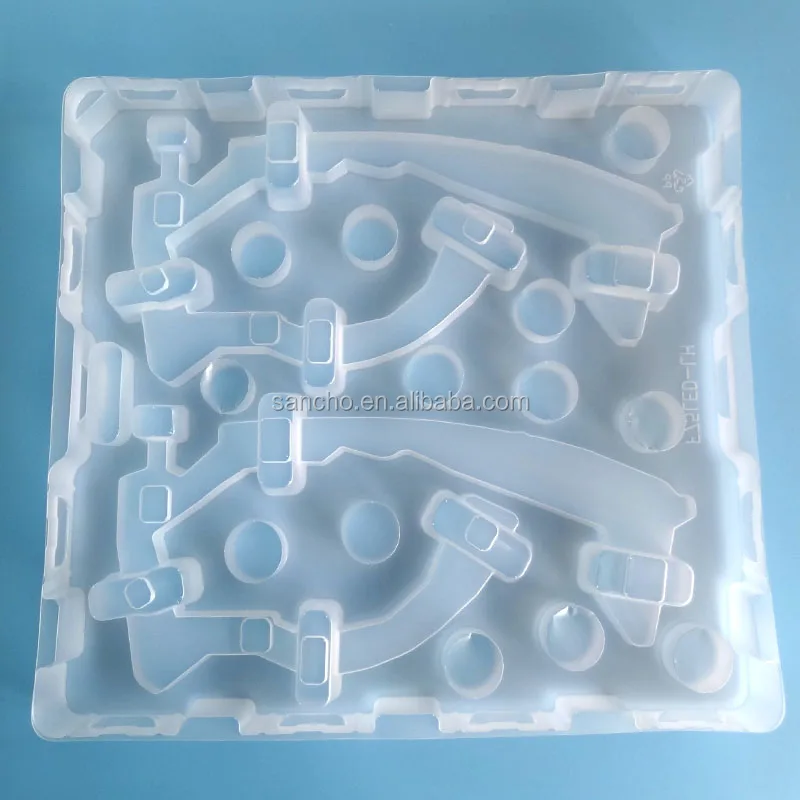 Matte white vacuum formed blister tray for electronics