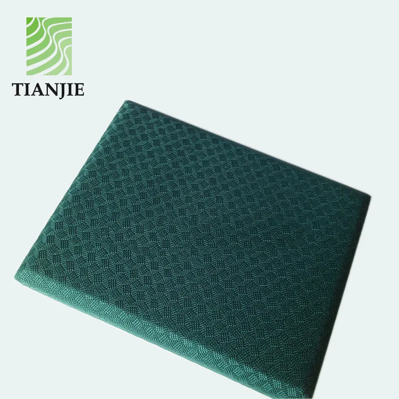 Tianjie Заводские акустические панели для кинотеатра, настенные огнестойкие звукоизоляционные тканевые абсорбционные листы