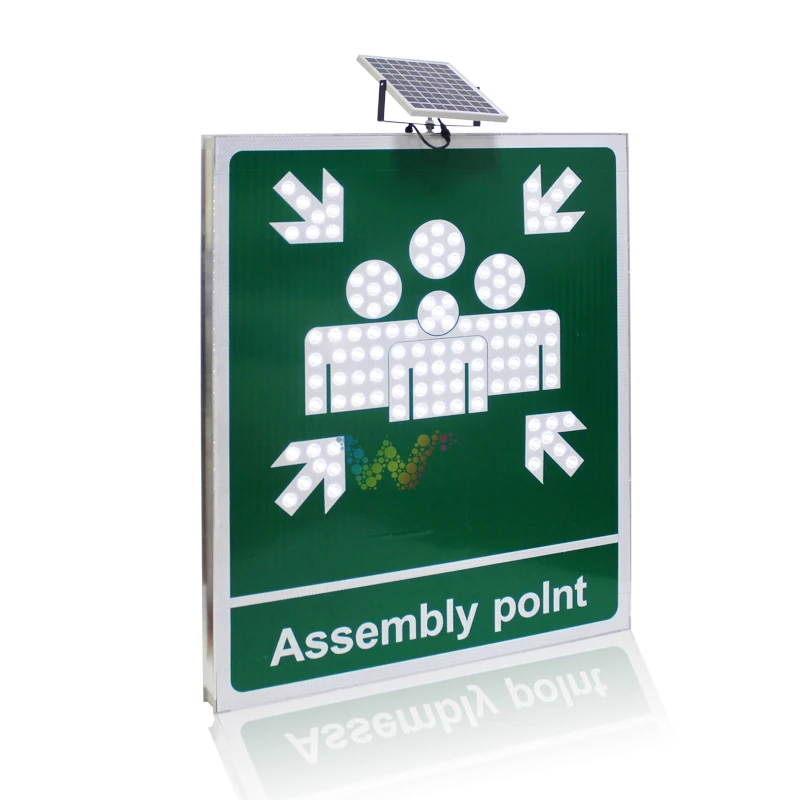 10 Years Factory LED flashing road warning signboard solar traffic signs