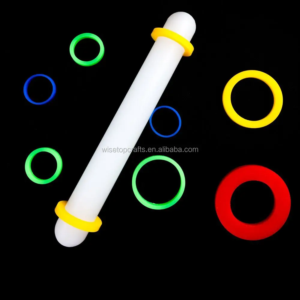 Flexible Silicone Slip On Baking Accessories Rolling Pin Guide Ring Spacer Bands Dough Rollers