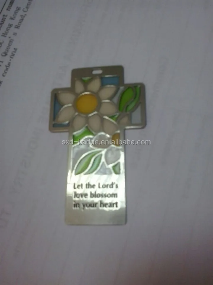 
Christian Gifts Bookmark for religion activities/colorful metal bookmarks with ribbon for promotion 