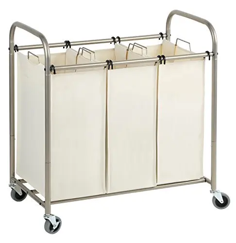 Hotel Laundry  Cart with Metal Frame Washing  hamper wheeled