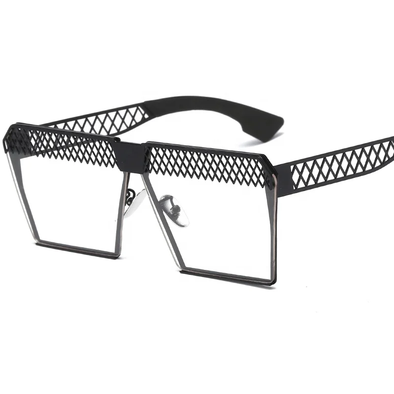 2019 In Stock Fashion Metal Vogue OEM Clear Lenses Women Wholesale Men Square Spectacle Eyeglasses Frames Eyewear 0019AC