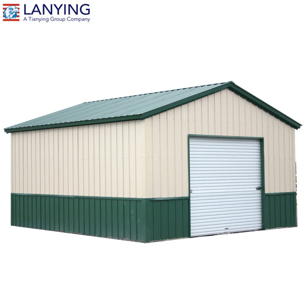 Prefabricated steel metal frame storage shed