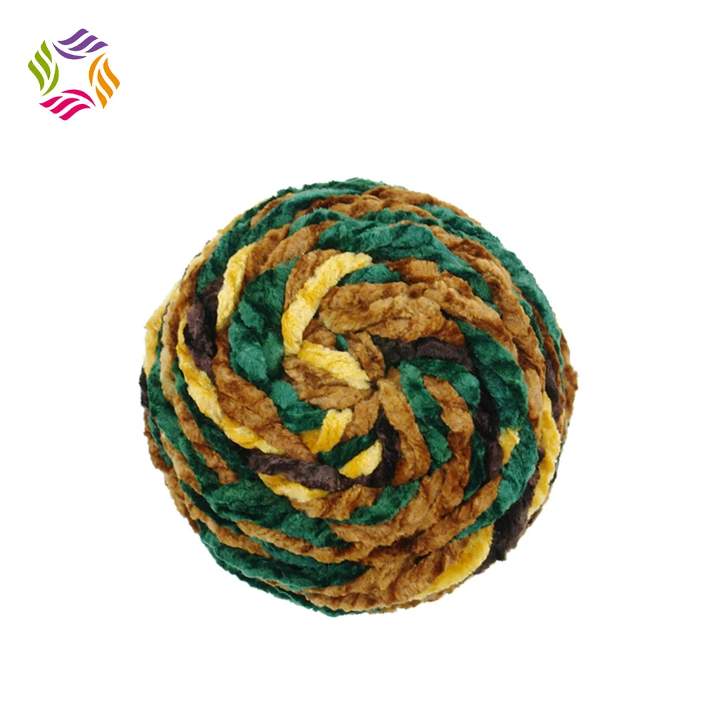 Charmkey NEW fancy knitting yarn polyester yarn 3 ply chenille yarn cheap price from China supplier