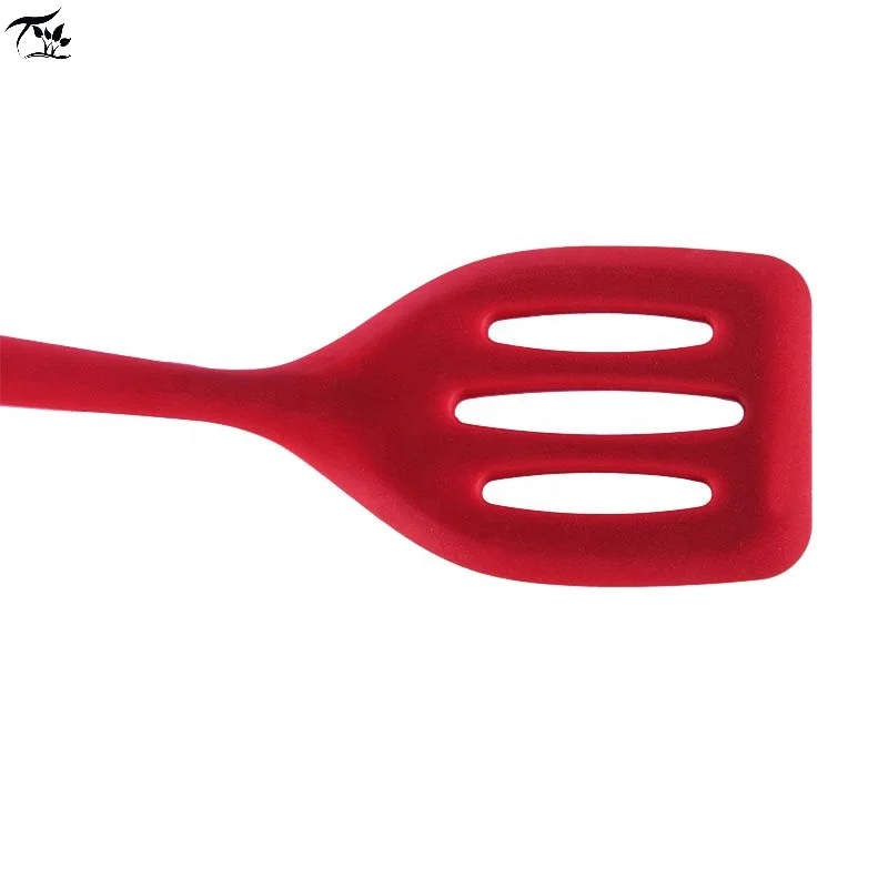 
Kitchen Turner Non-Slip Cooking Utensils Slotted Silicone Turner with Iron Core 