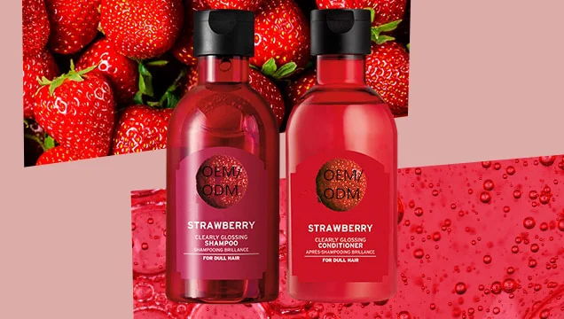 Private Label Strawberry Hair Shampoo Strawberry Hair Conditioner Care Set