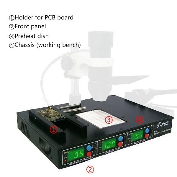 
PUHUI T862 IRDA Infrared bga rework machine With Good Price SMD SMT desoldering Rework Station 
