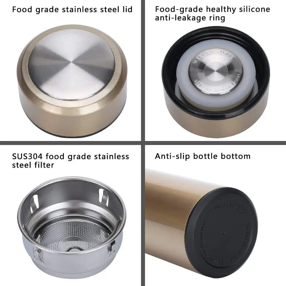 Stainless Steel Coffee Thermos Bpa Free Double Wall Insulated 17 oz Stainless Steel Water Bottle Thermal Flask Water Bottle