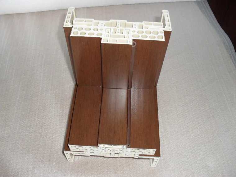
Hollow WPC PVC door frame with woodgrain design 