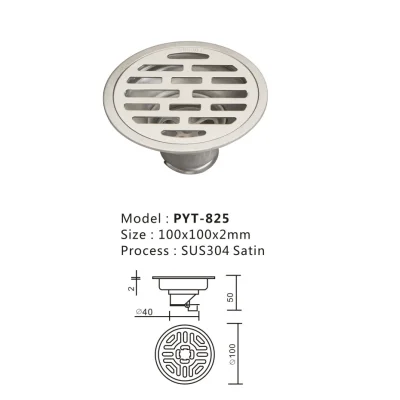 Modern bathroom SUS304 stainless steel trap ss cover shower floor drain