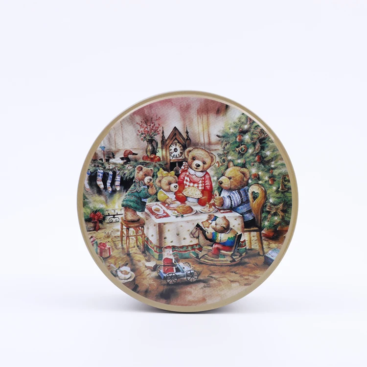 High Quality Wholesale Round Cookie Container Tin Empty Tin Box Of Candy For Gift In China