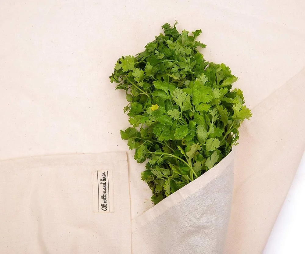 
Swaddle Sheet Produce Organic Cotton Bags - cotton Swaddle Sheet for Greens - Swag Bag - Cotton Muslin and Mesh Produce Bags 