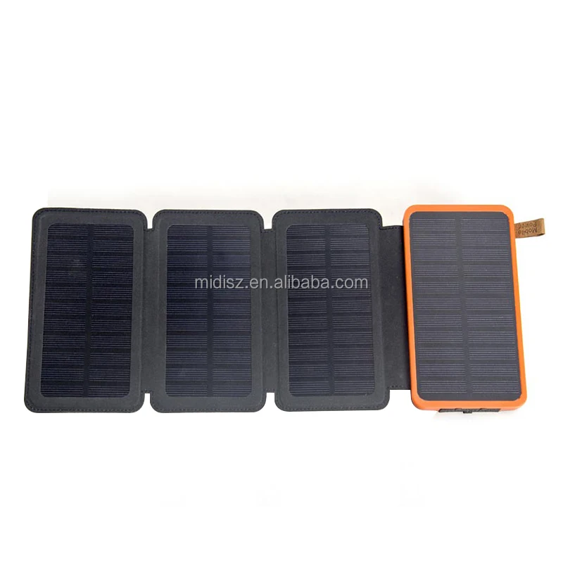 Foldable Solar Power Bank 20000mah Outdoor  hiqh quality waterproof mobile cell phone charger solar power bank charger 20000mah