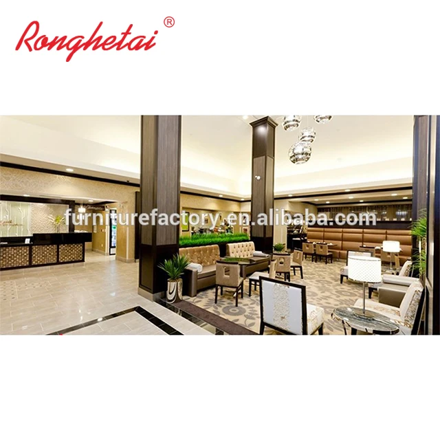 
DTBR1001 Ronghetai customized hotel lobby lounge public area furniture hotel fixed furniture 