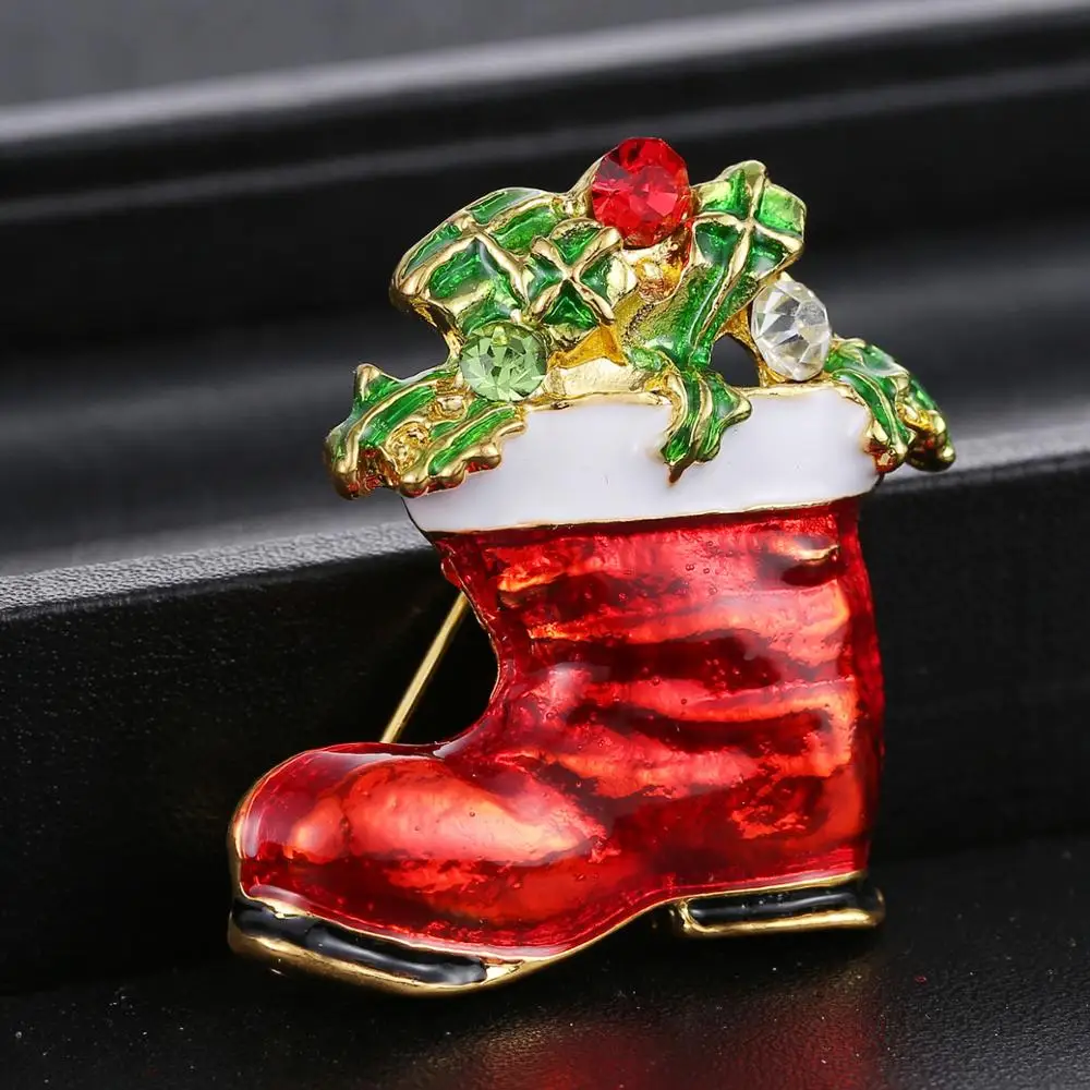 Promotional New design Christmas gift Custom enamel pin Festival Ornaments cartoon brooches