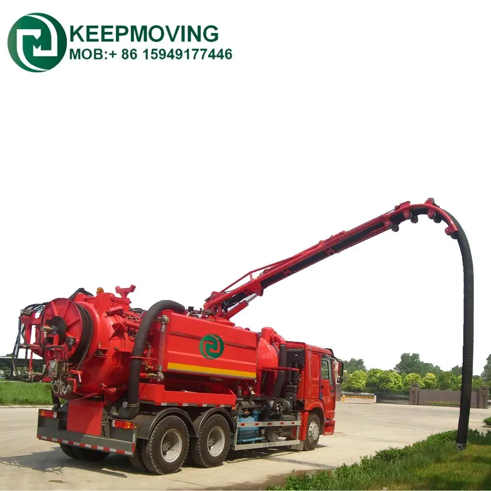 6x4 8CBM Combined Vacuum sewage suction truck for sludge suction