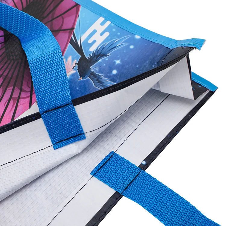 2023 Factory Price Wholesale Fashion recyclable custom cartoon Print Laminated pp woven bag for gift