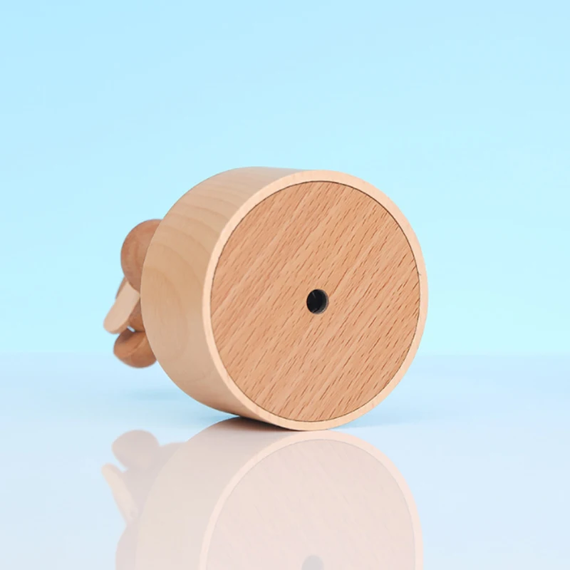 Wholesale crafts custom logo mini cartoon Rotating wooden music box