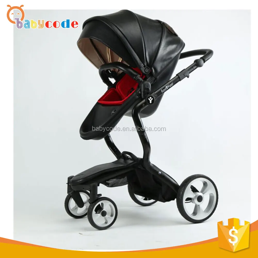 
2017 Fashion Leather Baby Stroller,2-1 luxury stroller with good travel system. 
