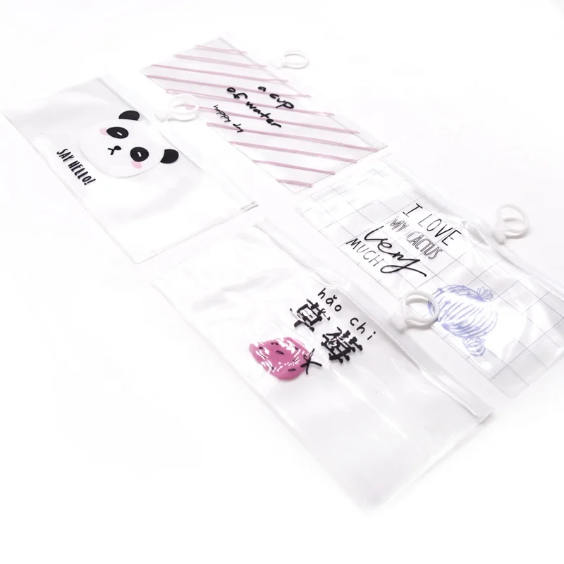 
Cheap custom transparent bag candy color clear PVC travel make up bags 