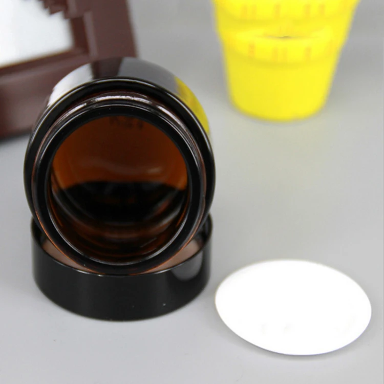 
5ml 10ml 15ml 20ml 30ml 50ml 100ml empty amber glass jar 