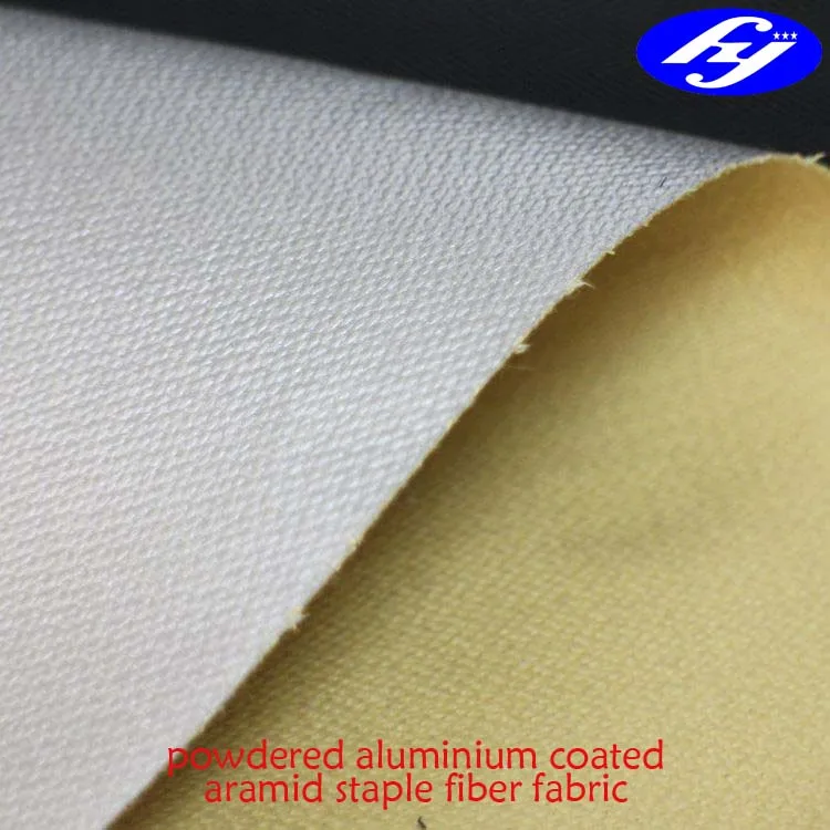 powdered aluminium coated aramid fabric for thermal insulation
