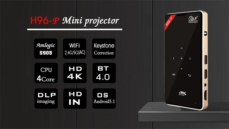 Высокое качество P9 amlogic S905 Мини проектор ott с низкой ценой 5 1 tv
