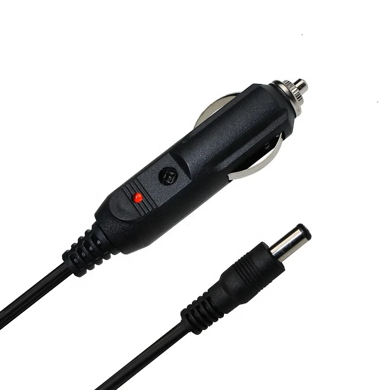 12V 24V DC Plug To Car Cigar Cigarette Charger Power Cable With LED Indicator