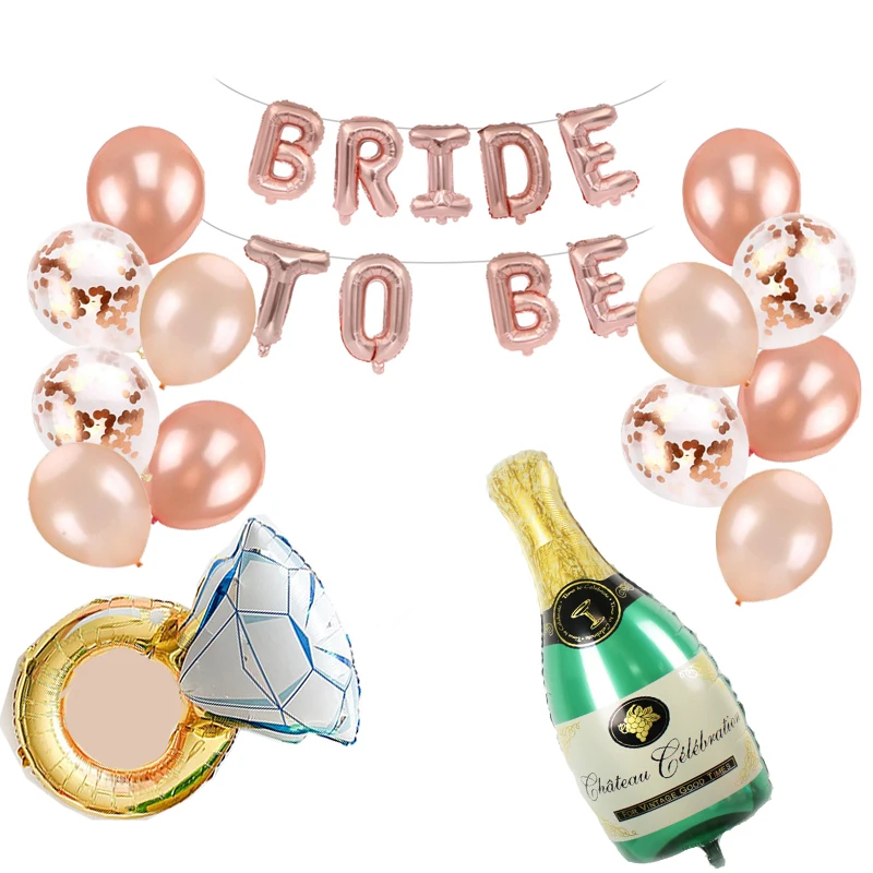 2021 Hotsale Bridal Shower Bachelorette Party Decor with Bride to be sash Veil Confetti balloon kit