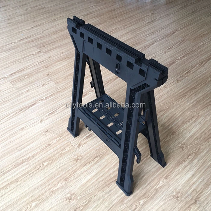 [NEW]Black Plastic Workbench DIY Project Versatile Clamp Sawhorse