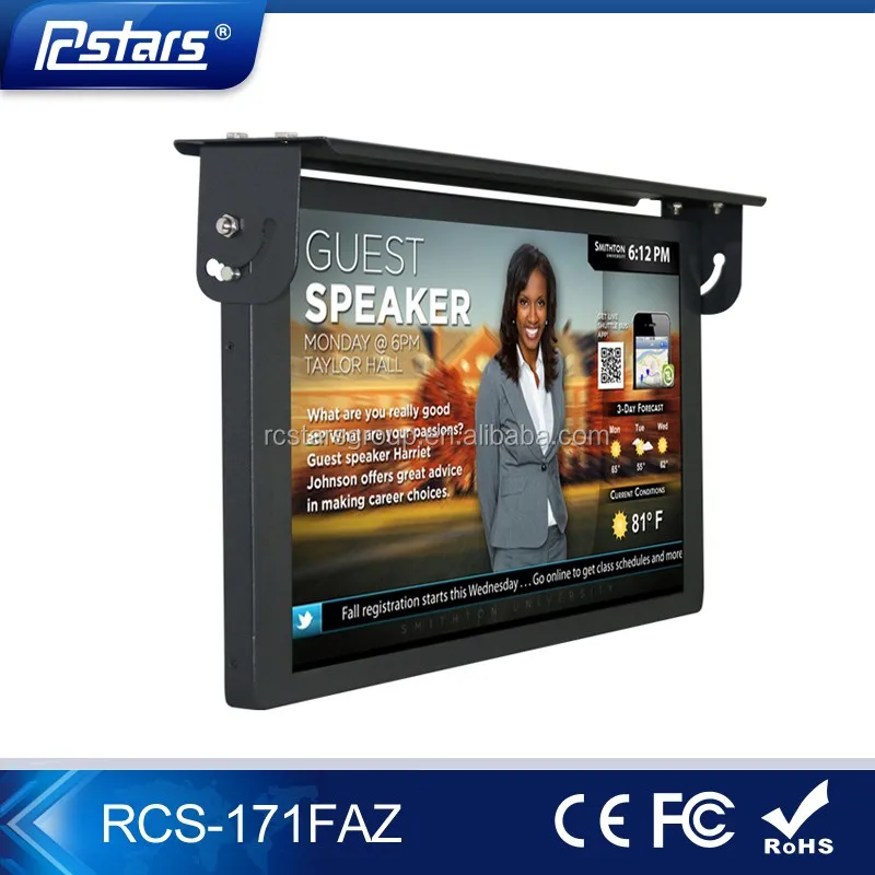 17 дюймов автобус рекламы дисплей с поддержкой Wi Fi подключение к сети 3G Функция опционально